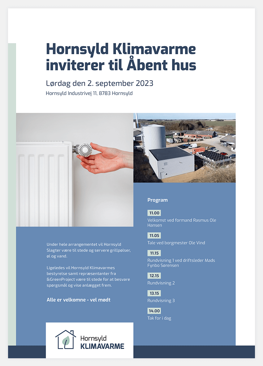 Invitation til åbent hus på fjernvarmeværket